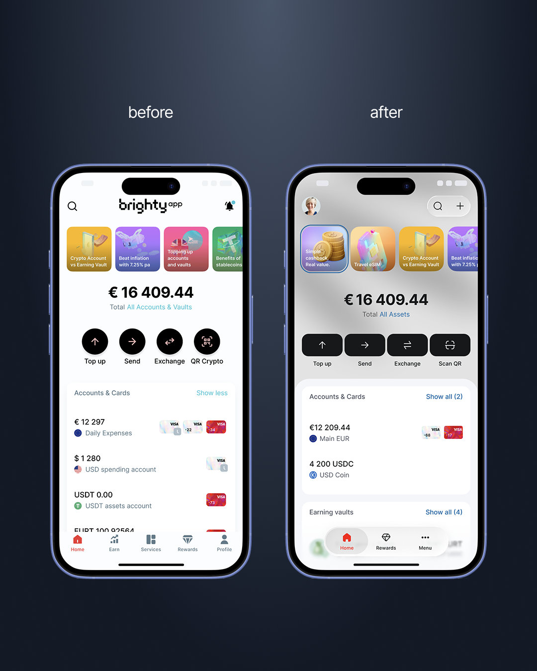 Brighty home screen color system
